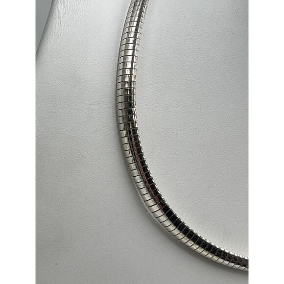 Sterling Silver Italy Omega 925 Chain Necklace 7mm 17”‎ 37. 43 Grams - Picture 2 of 11